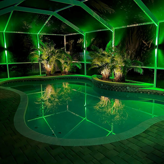 Pool Enclosure Lighting Installation
