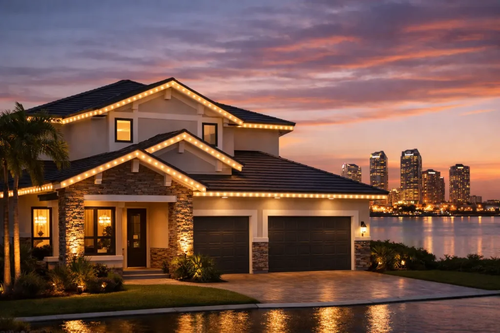 Permanent Roofline Lighting for Tampa Bay Homes