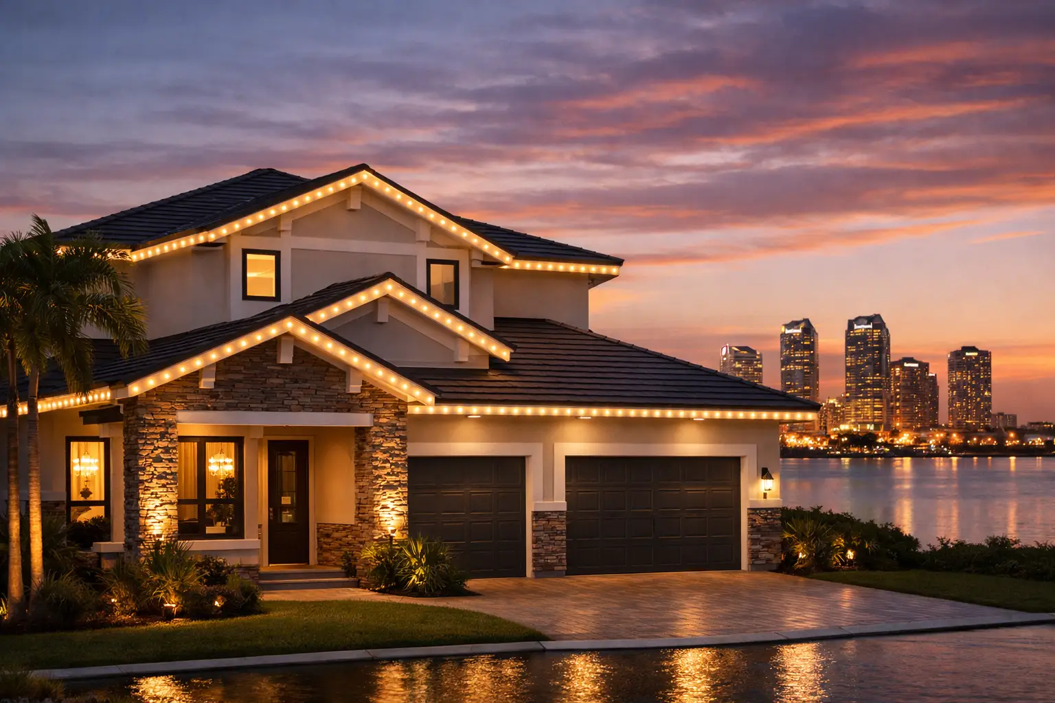Permanent Roofline Lighting for Tampa Bay Homes