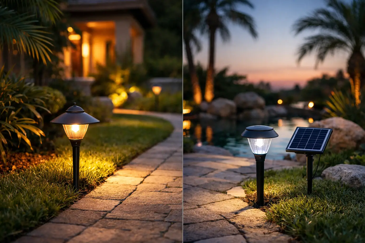 Low Voltage Versus Solar Lighting for Tampa Homes