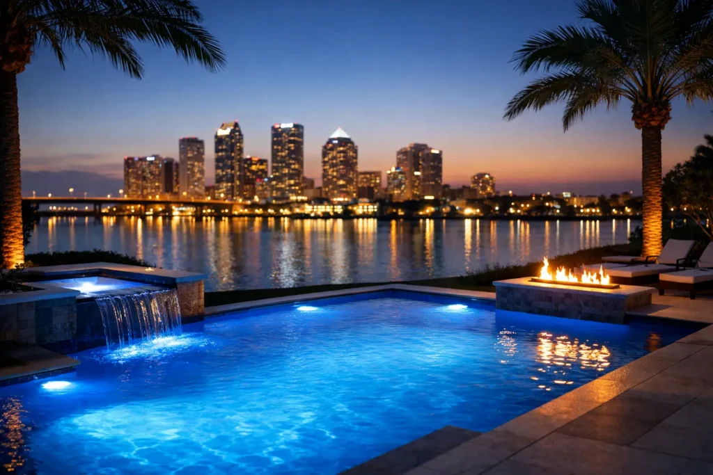 Pool Illumination That Defines Tampa Bay Nights